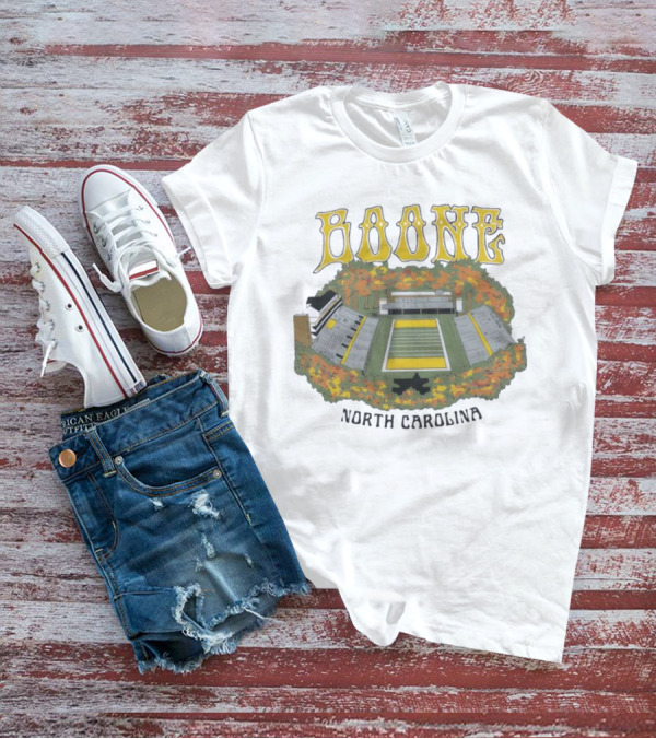 Boone Stadium North Carolina Football Field Surrounded By Autumn Foliage T-Shirt