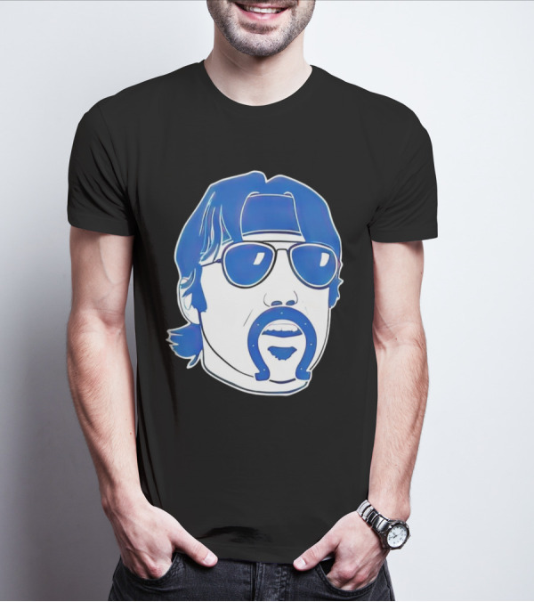 Minshew Mania Indianapolis Colts Iconic Quarterback Mustache Sunglasses T-Shirt