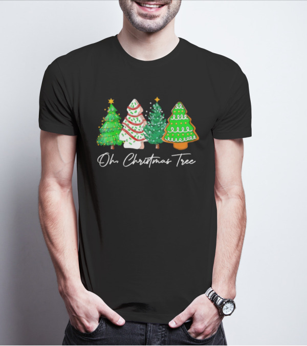 Oh Christmas Tree Festive Evergreen Cookie Display T-Shirt