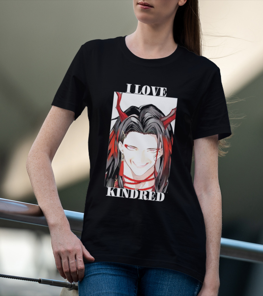 Vox Akuma I Love Kindred Red Horns Anime Character T-Shirt