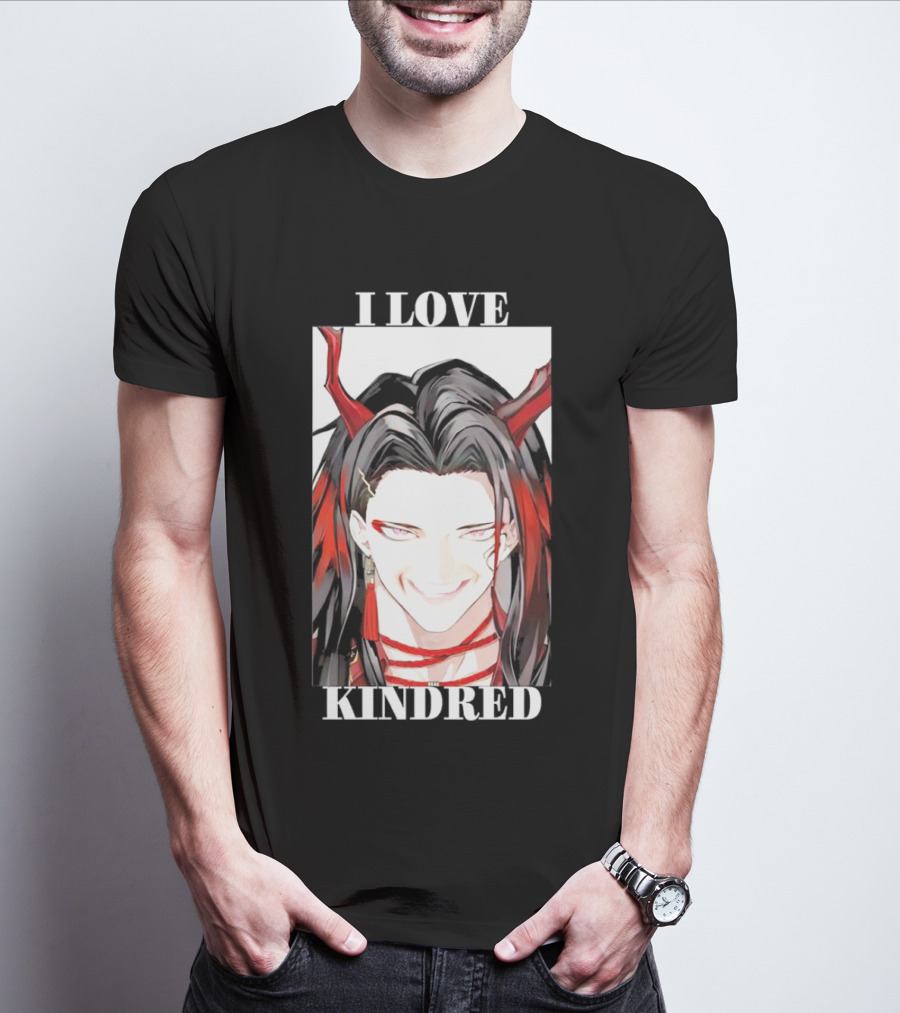 Vox Akuma I Love Kindred Red Horns Anime Character T-Shirt