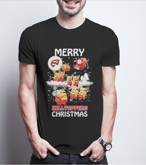 Merry WKU Hilltoppers Minions Christmas T-Shirt