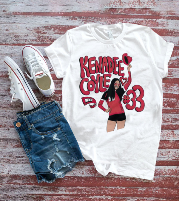Kenadee Coyle WKU Heart #33 Western Kentucky Hilltoppers Volleyball T-Shirt
