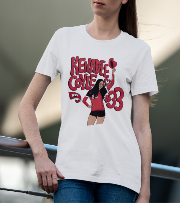 Kenadee Coyle WKU Heart #33 Western Kentucky Hilltoppers Volleyball T-Shirt