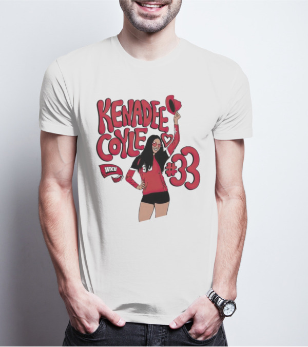 Kenadee Coyle WKU Heart #33 Western Kentucky Hilltoppers Volleyball T-Shirt