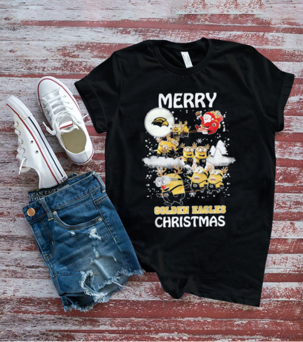 Merry Minions Southern Miss Golden Eagles Christmas T-Shirt