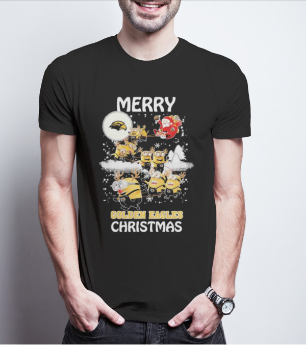 Merry Minions Southern Miss Golden Eagles Christmas T-Shirt