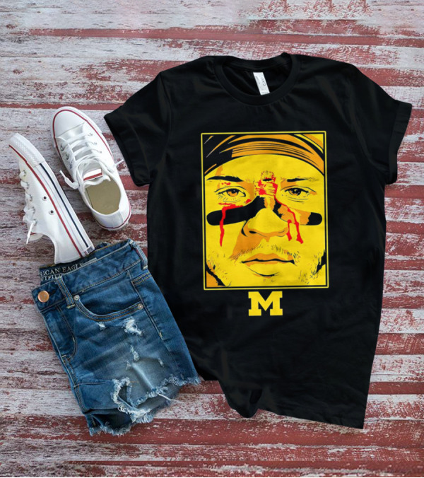 Blake Corum Game Face Michigan Wolverines Football Yellow M T-Shirt