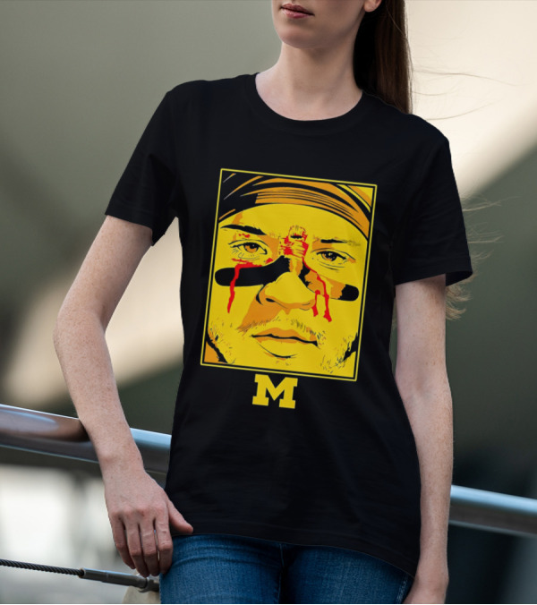 Blake Corum Game Face Michigan Wolverines Football Yellow M T-Shirt