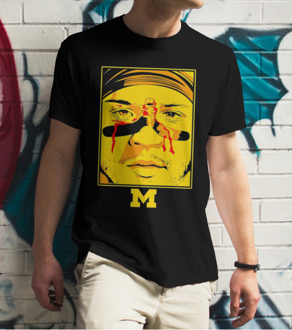 Blake Corum Game Face Michigan Wolverines Football Yellow M T-Shirt