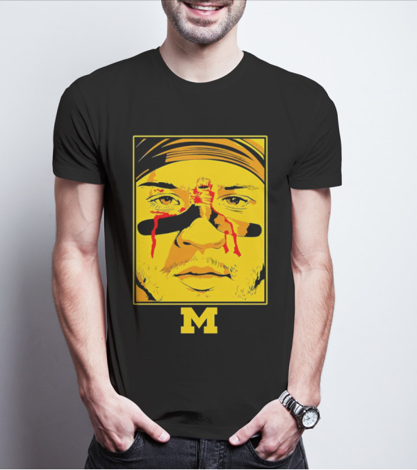 Blake Corum Game Face Michigan Wolverines Football Yellow M T-Shirt