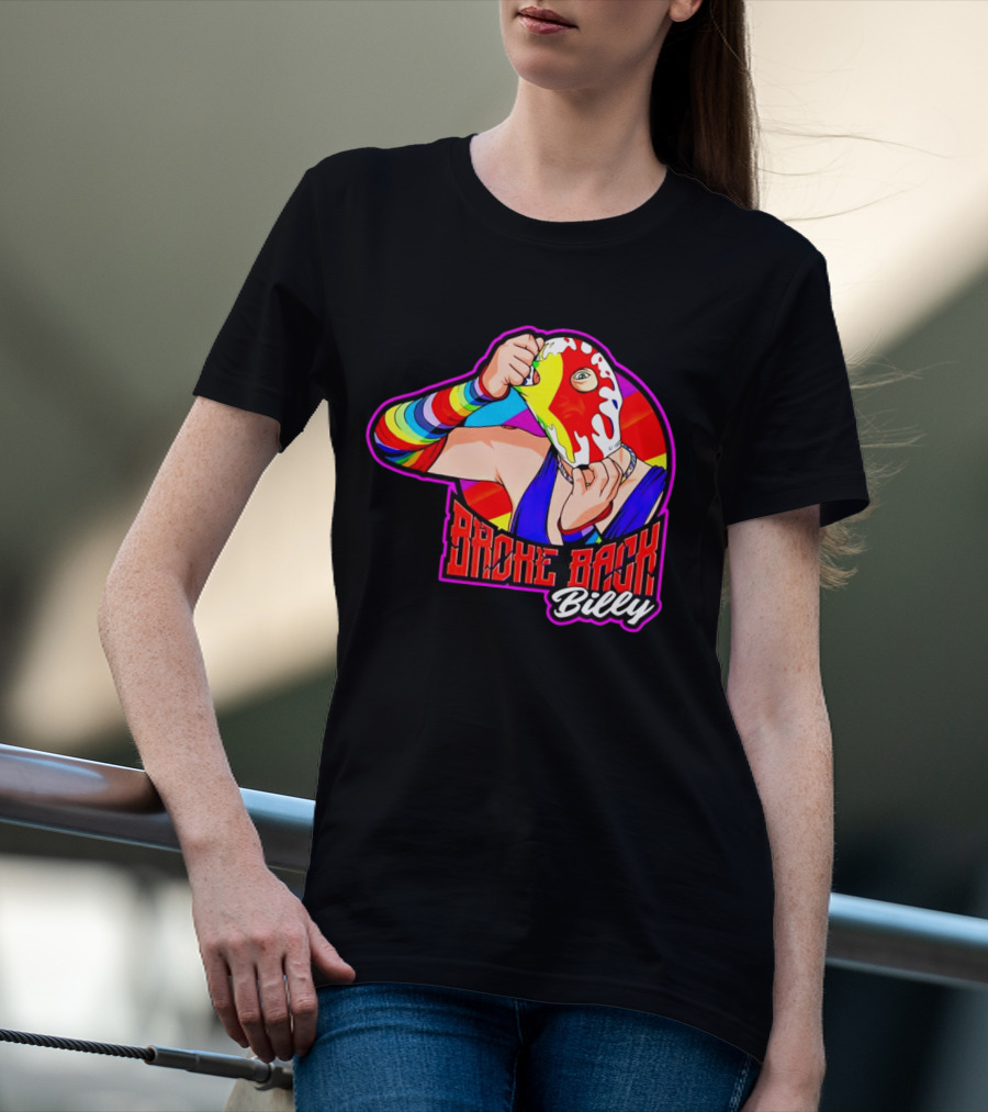 Broke Back Billy Colorful Wrestling Mask T-Shirt