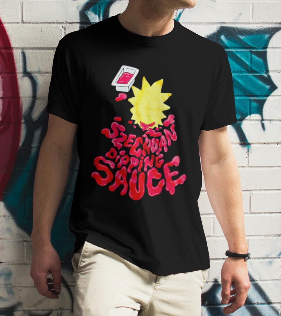 Rick And Morty Szechuan Dipping Sauce Melting Face T-Shirt