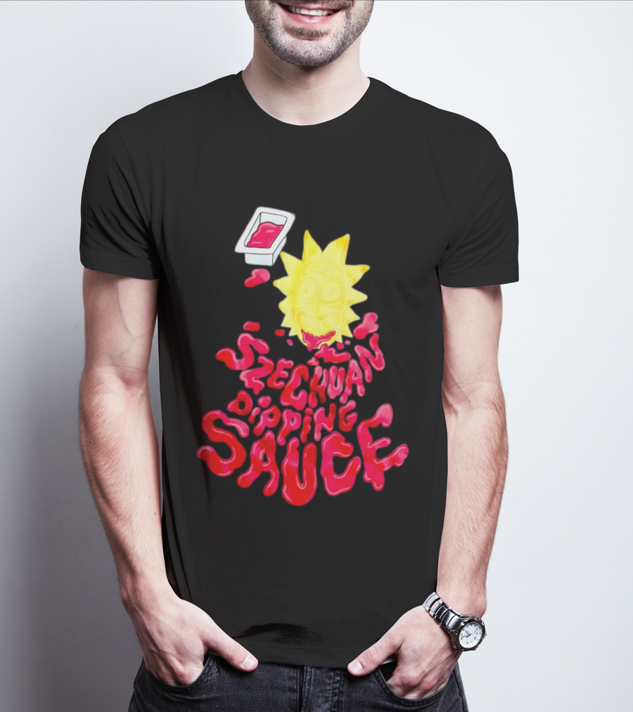 Rick And Morty Szechuan Dipping Sauce Melting Face T-Shirt