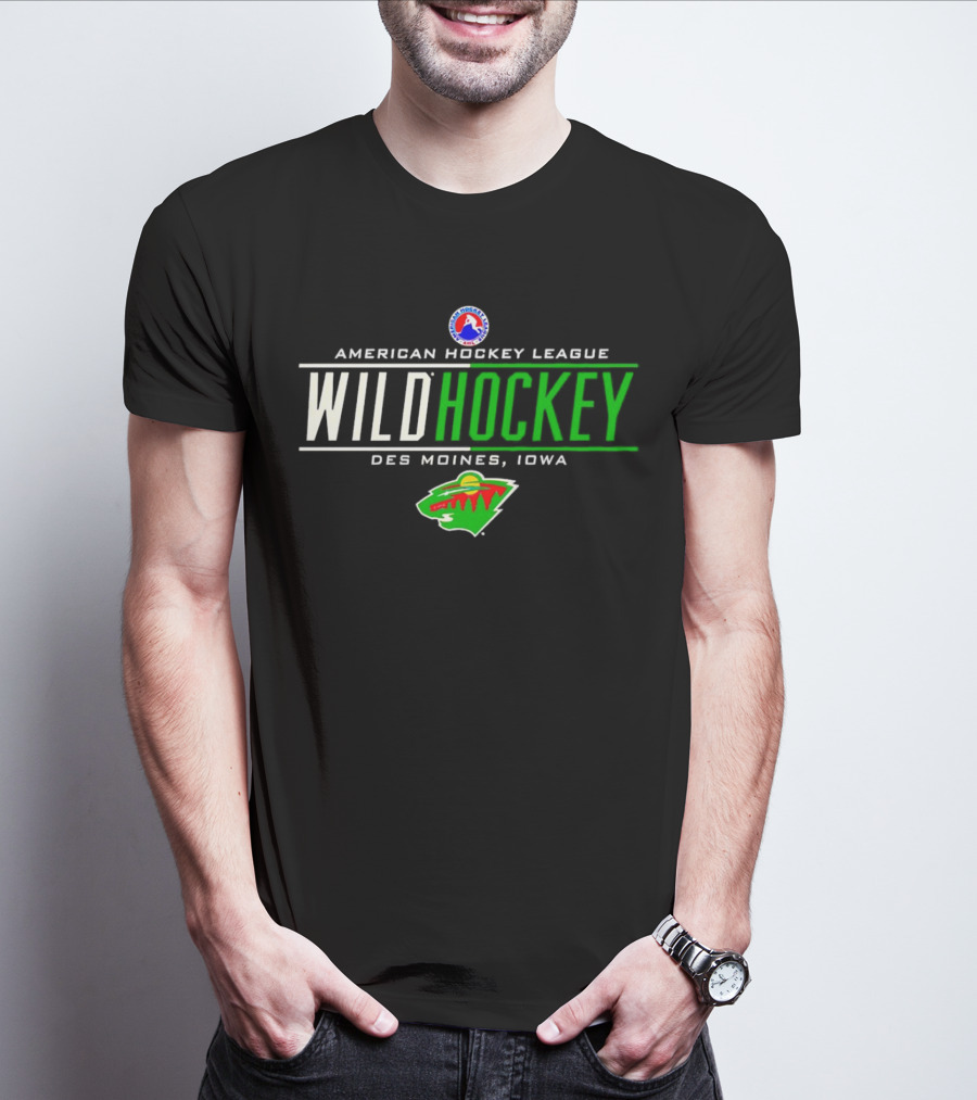 American Hockey League Wild Hockey Des Moines Iowa T-Shirt