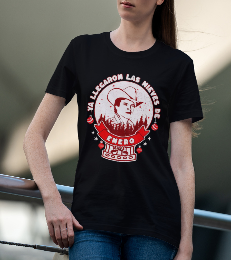 Chalino Sanchez Ya Llegaron Las Nieves De Enero Enero Christmas T-Shirt