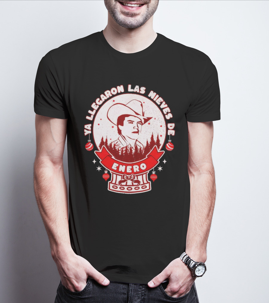 Chalino Sanchez Ya Llegaron Las Nieves De Enero Enero Christmas T-Shirt