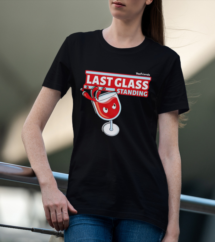 VeeFriends Last Glass Standing Wine Glass Character T-Shirt