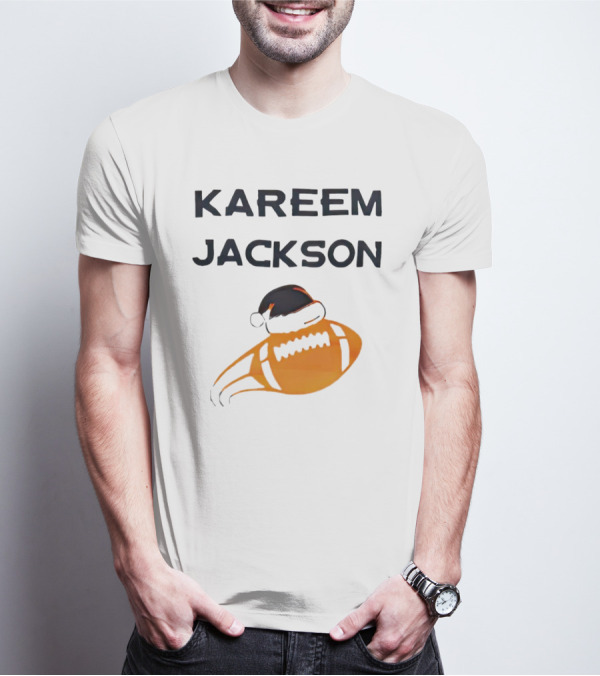 Kareem Jackson Football Santa Hat T-Shirt