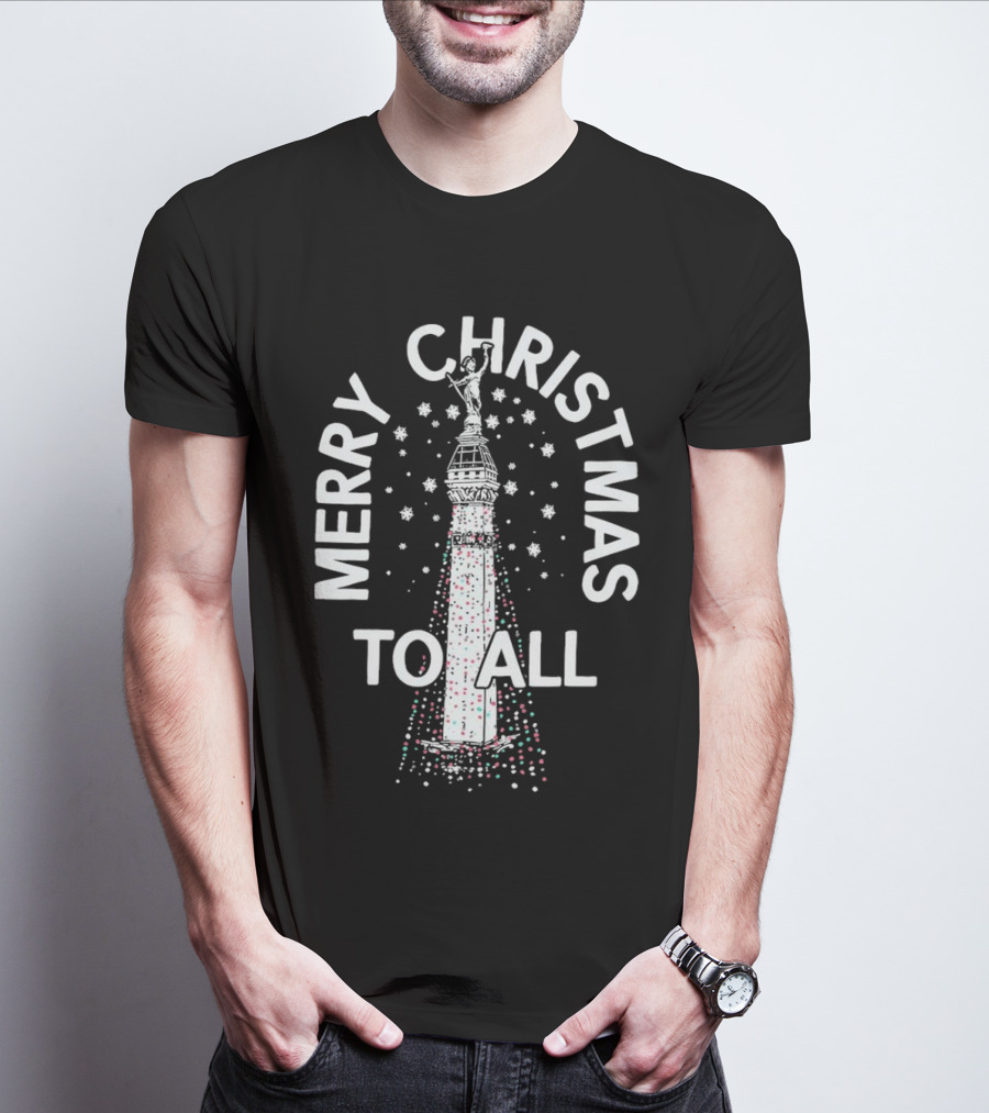 Merry Christmas To All Lights Monument T-Shirt