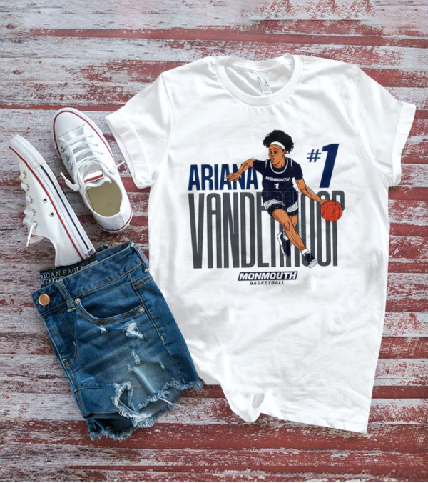 Ariana Vanderhoop #1 Monmouth Hawks NCAA Women's Basketball Player T-Shirt