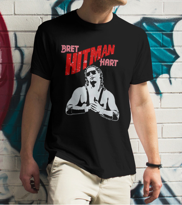 Bret Hitman Hart Wrestling Iconic T-Shirt