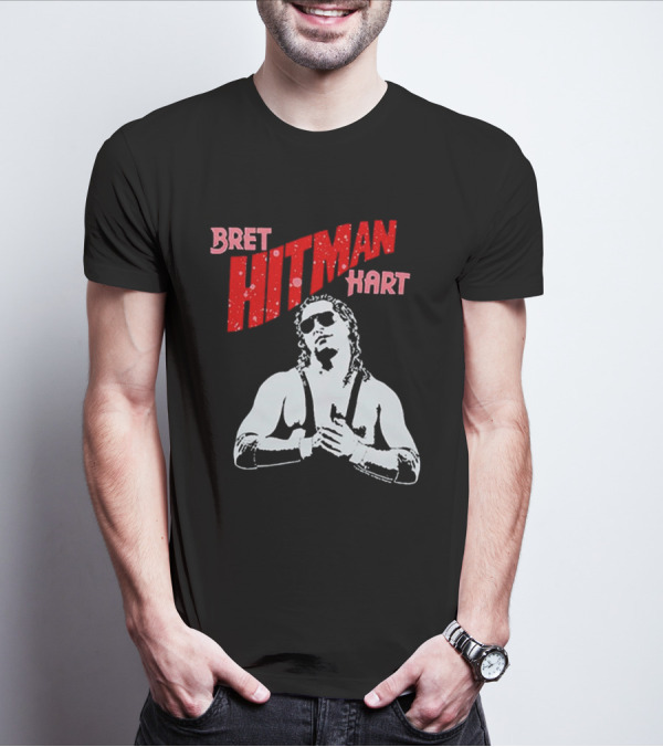 Bret Hitman Hart Wrestling Iconic T-Shirt