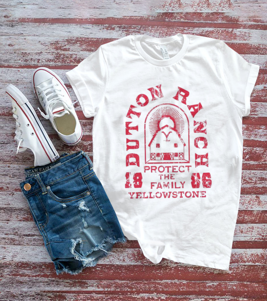 Yellowstone Dutton Ranch Protect The Family 1886 T-Shirt