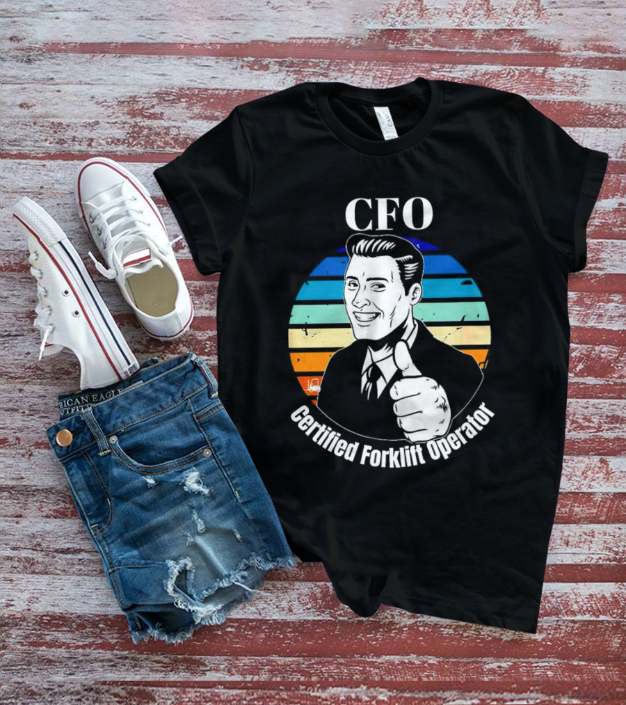 CFO Certified Forklift Operator Retro Thumbs Up T-Shirt