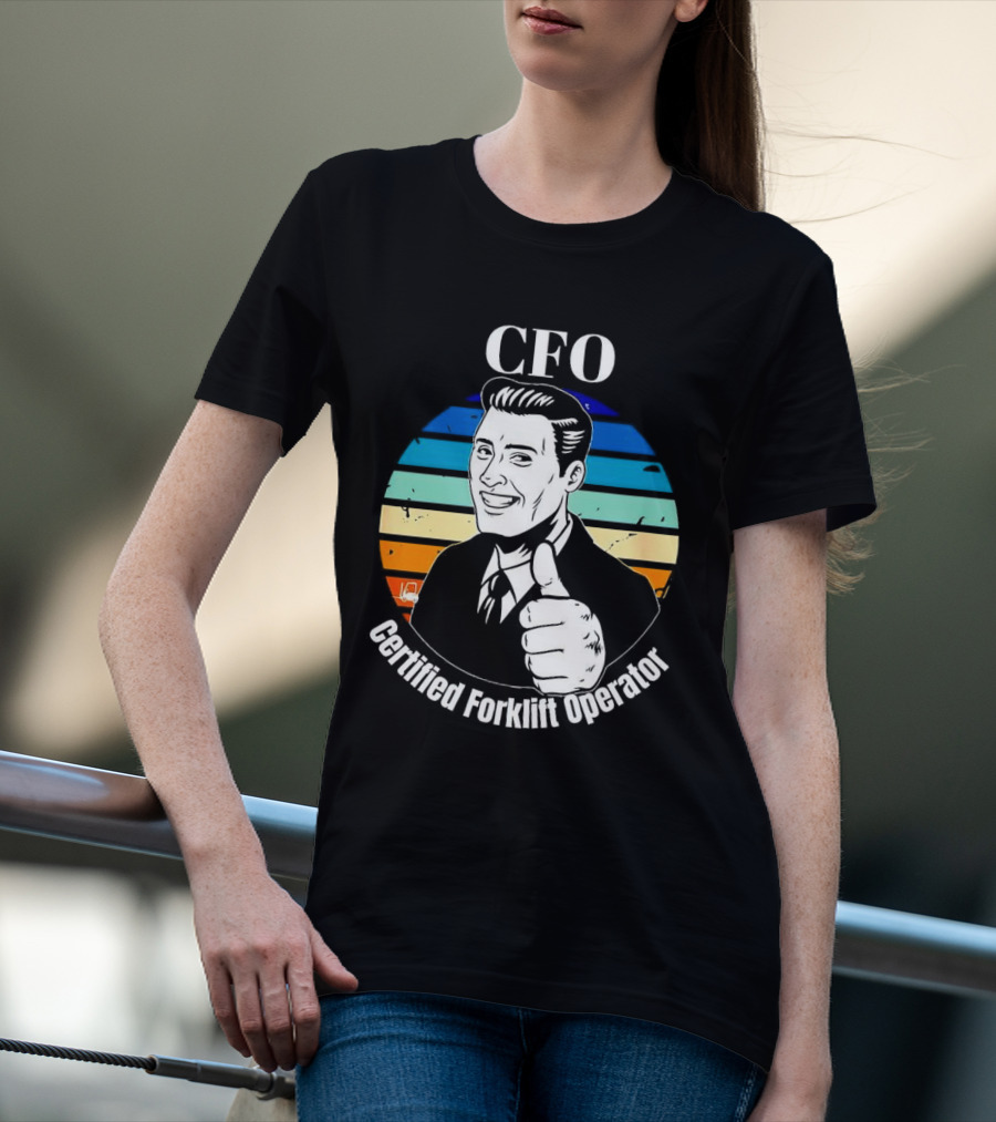 CFO Certified Forklift Operator Retro Thumbs Up T-Shirt