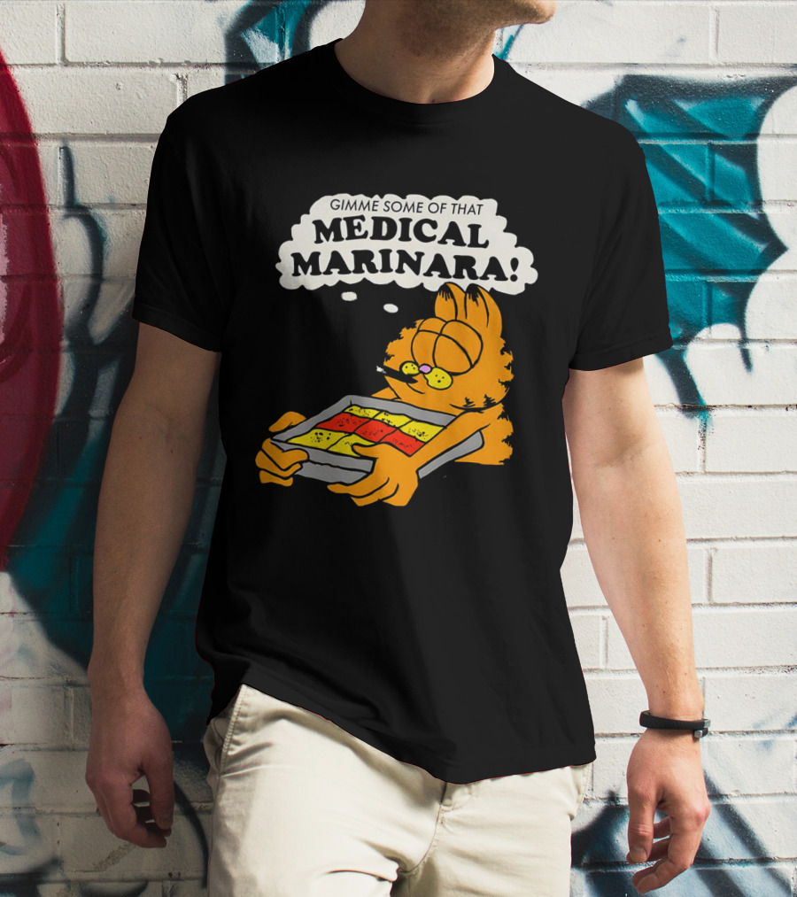 Garfield Gimme Some Of That Medical Marinara With Lasagna T-Shirt