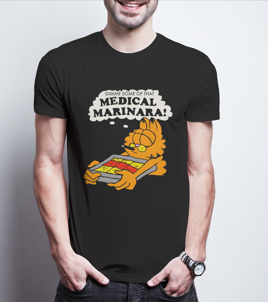 Garfield Gimme Some Of That Medical Marinara With Lasagna T-Shirt