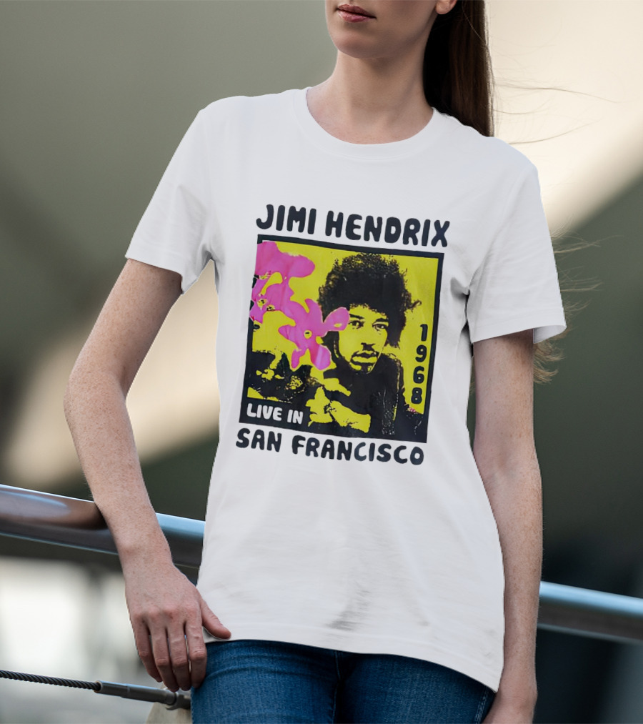 Jimi Hendrix Live In San Francisco 1968 T-Shirt