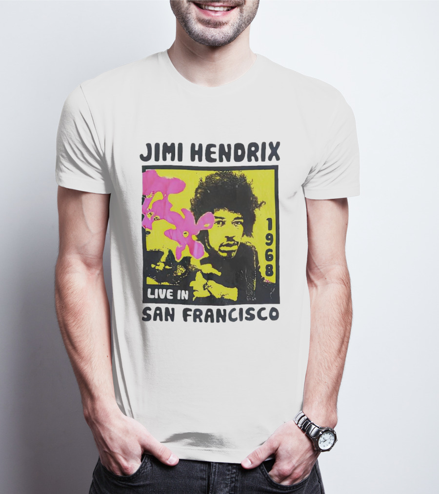 Jimi Hendrix Live In San Francisco 1968 T-Shirt