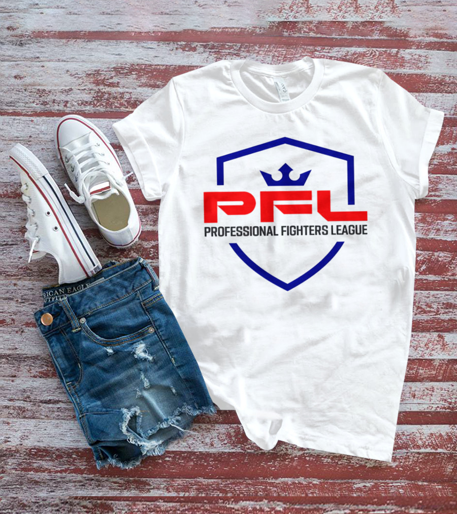 PFL Professional Fighters League Crest With Crown Emblem T-Shirt
