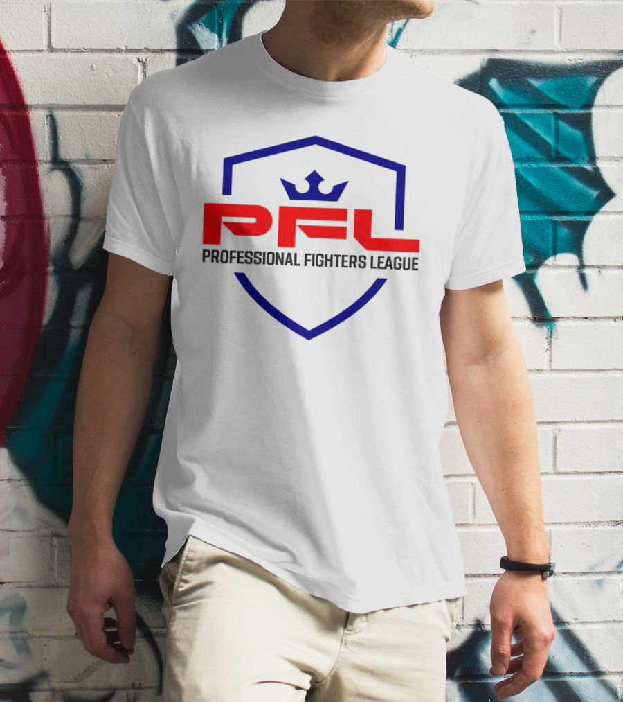 PFL Professional Fighters League Crest With Crown Emblem T-Shirt
