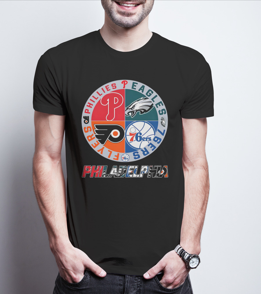 PHILADELPHIA Phillies Eagles 76ers Flyers T-Shirt