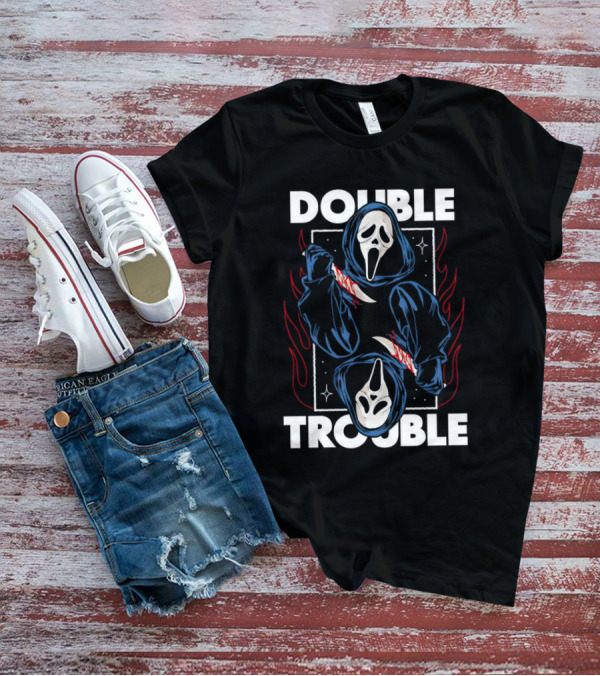 Double Trouble Ghostface Knife Reflection T-Shirt