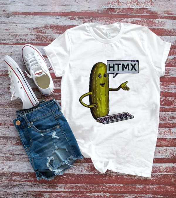 HTMX Keyboard Pickle T-Shirt