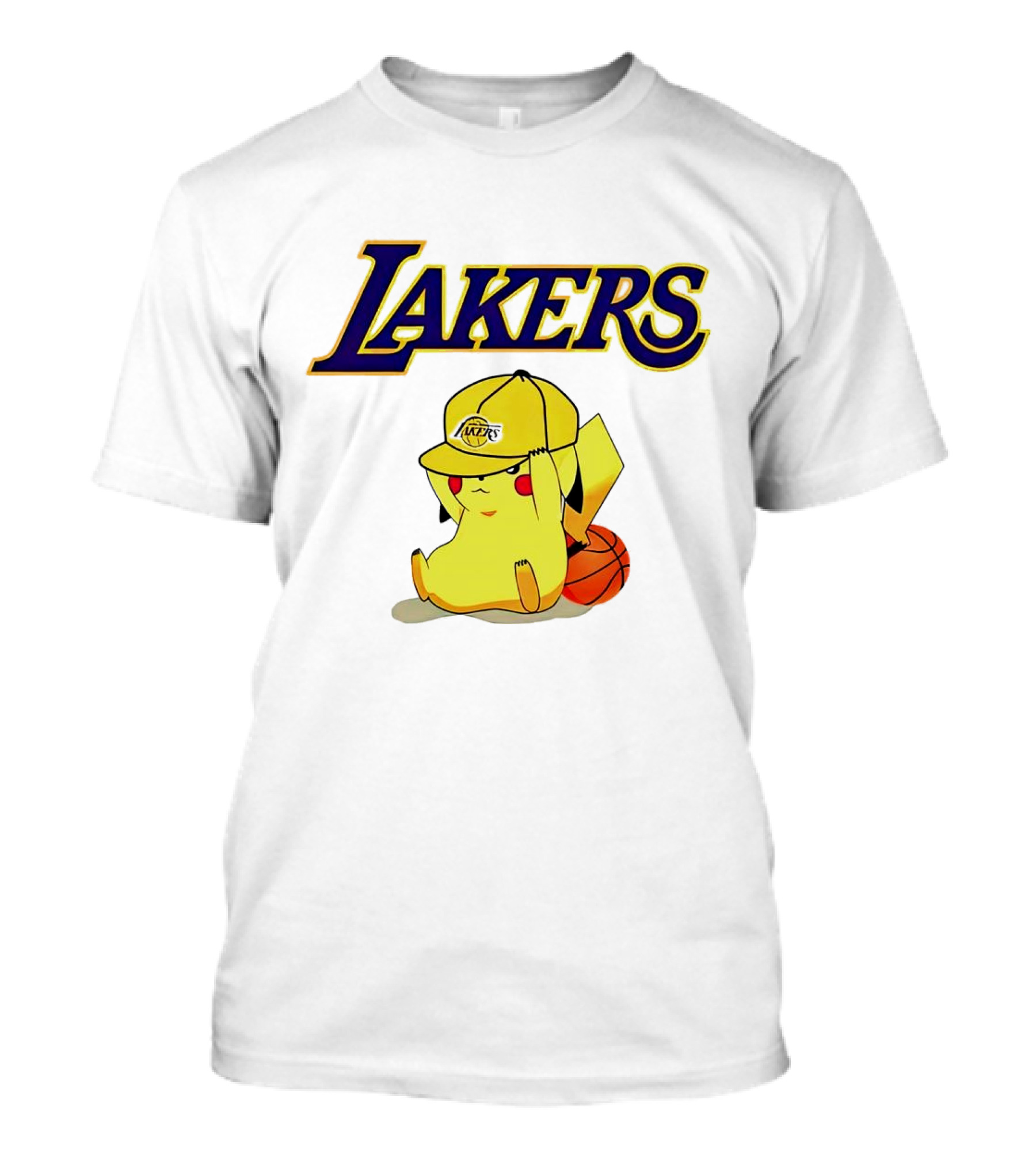 Lakers Pikachu Basketball Hat T-Shirt