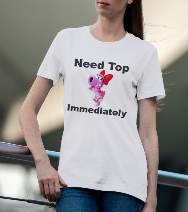 Need Top Immediately Bow Dinosaur Character T-Shirt