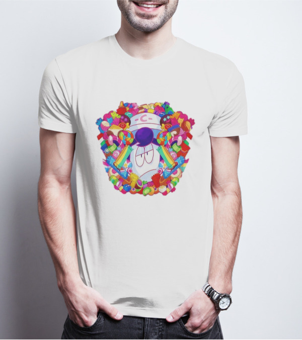 Pelo Overwhelming Sweet Candy Explosion Colorful Sweets Rainbow Lollipops T-Shirt