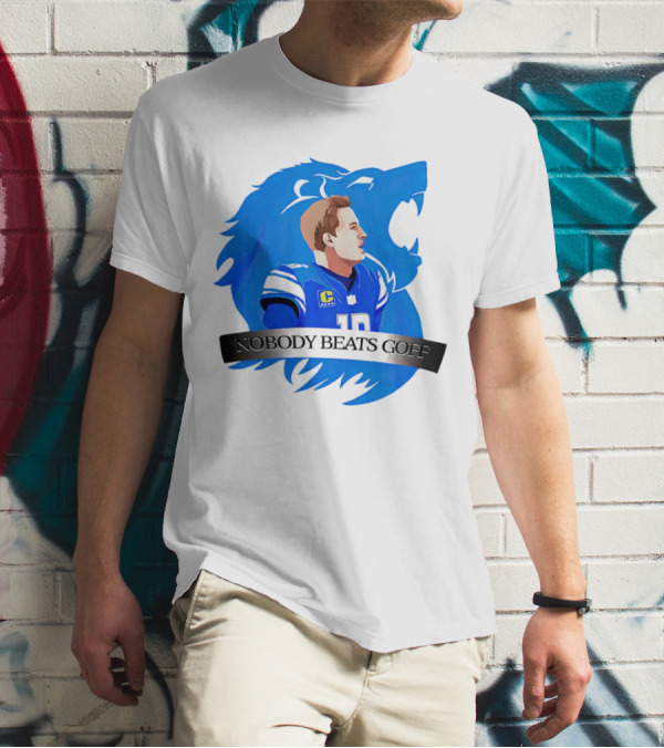 That’s Good Sports Nobody Beats Goff Blue Lion Football Player T-Shirt