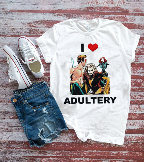 I Love Adultery Adult Joke Comic Characters T-Shirt