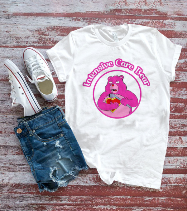 Intensive Care Bear With Heart And Pipe T-Shirt