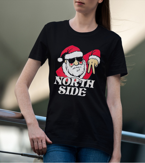 Santa Claus North Side Christmas Holiday T-Shirt