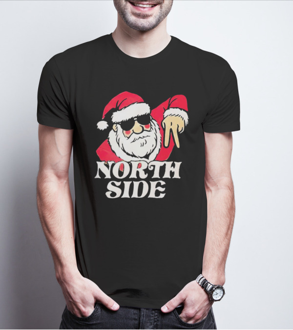 Santa Claus North Side Christmas Holiday T-Shirt