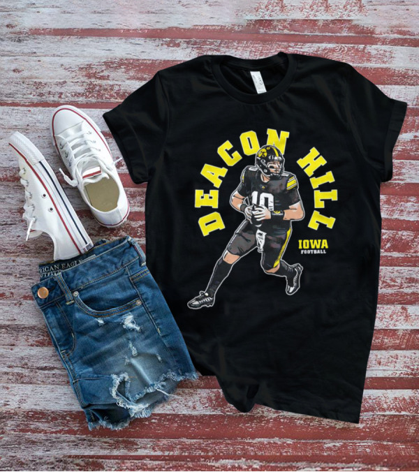 Deacon Hill Iowa Football Cartoon Player Number 10 T-Shirt