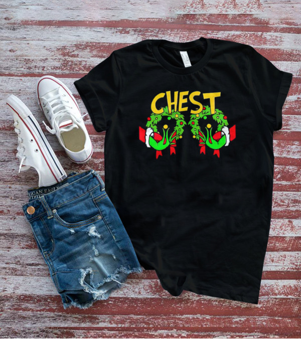 Grinch Chest Wreath Christmas T-Shirt