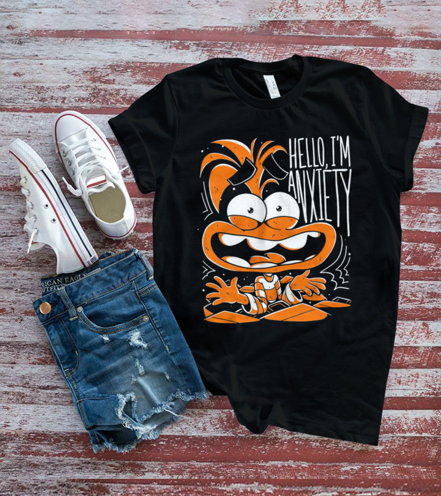 Hello I'm Anxiety Character Comic Visual T-Shirt